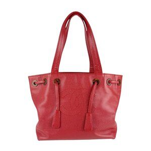 CHANEL Red Caviar Leather Bag